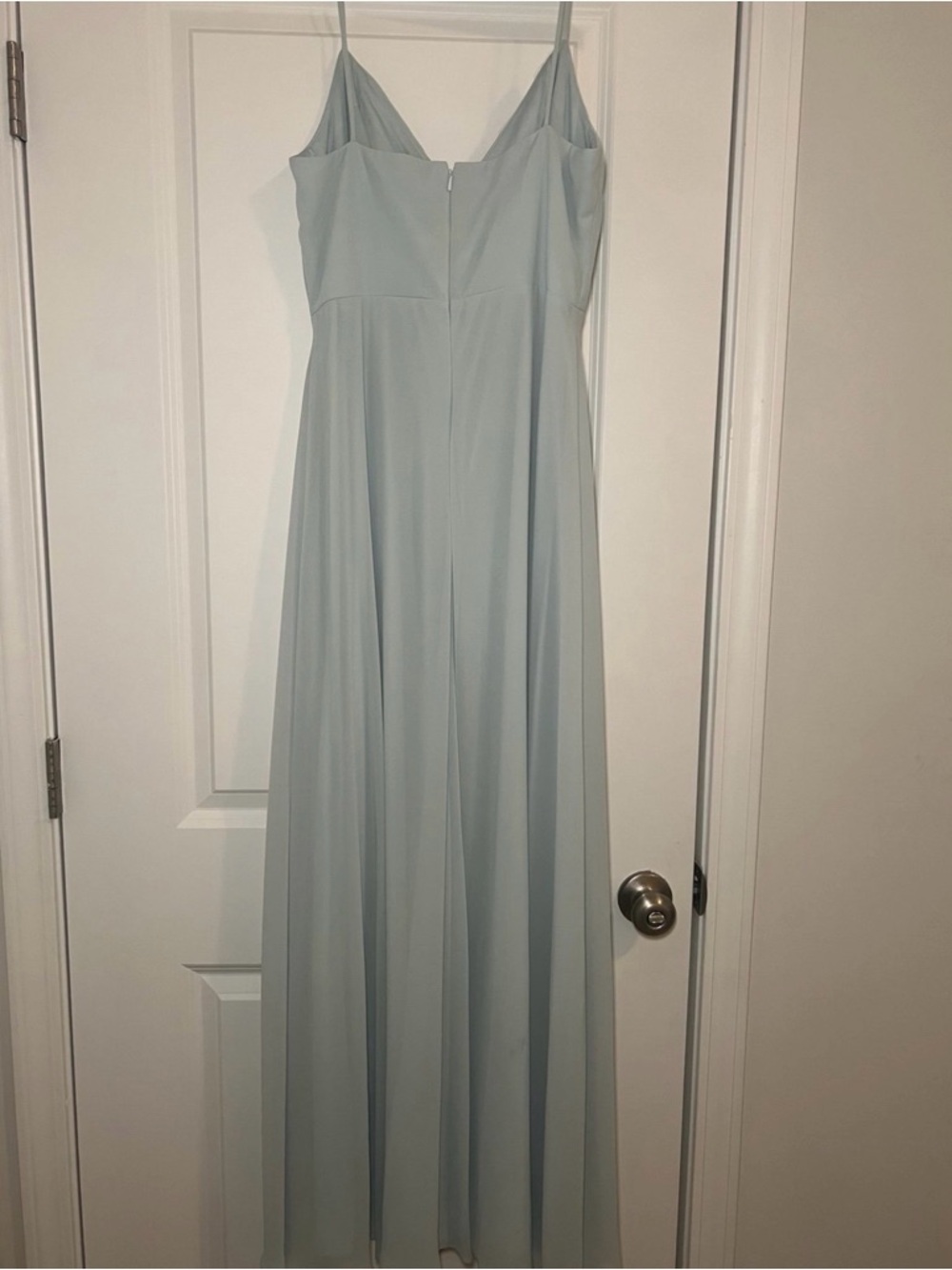 Bill Levkoff Pale Blue Spaghetti Strap Maxi Dress - Picture 5 of 7